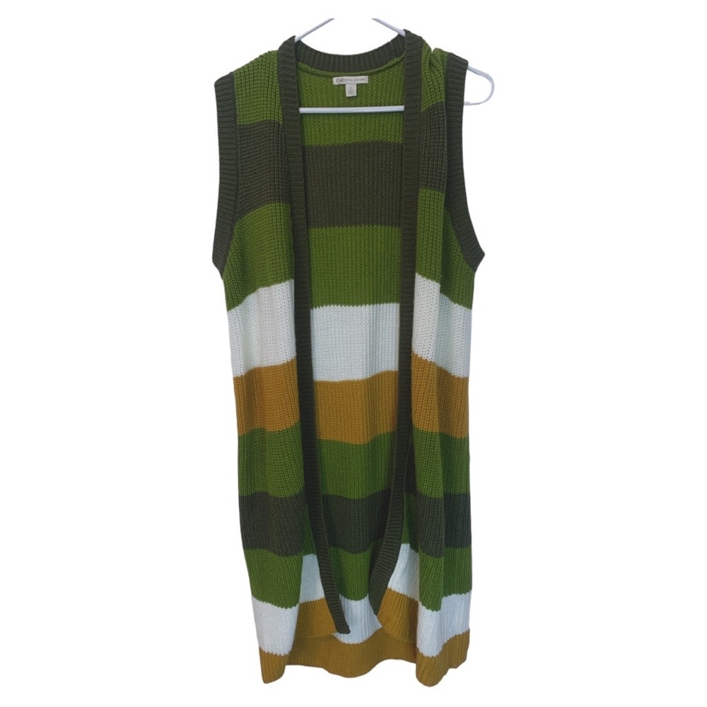 EUC CATO long knit stripped cardigan